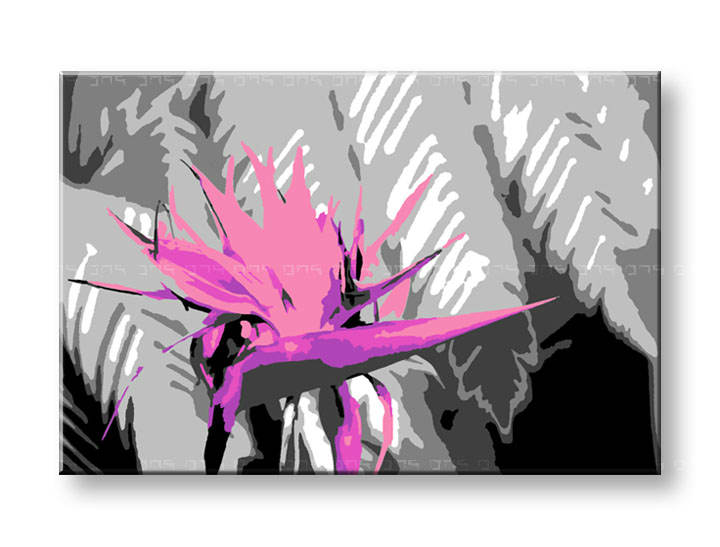 Ročno izdelana slika POP Art Flower 1-delna 
