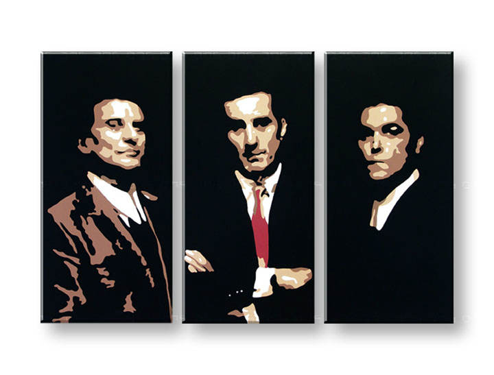 Ročno izdelana slika POP Art Goodfellas 3-delna 