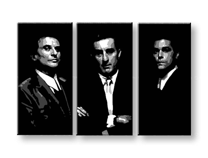 Ročno izdelana slika POP Art Goodfellas 3-delna 