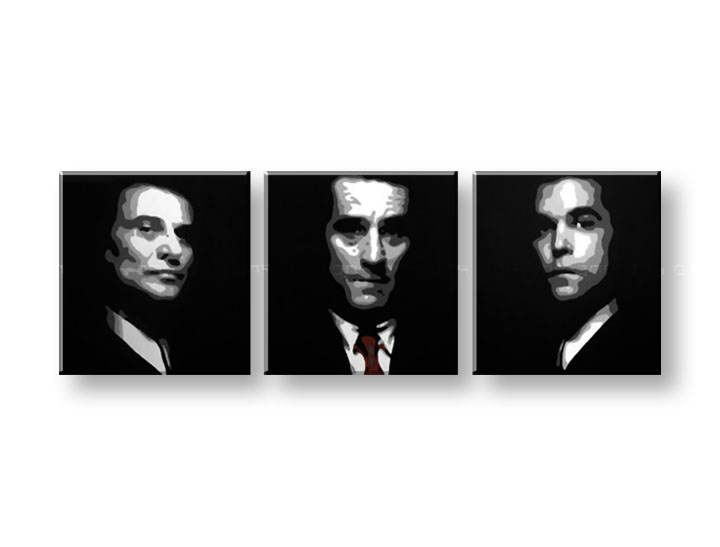 Ročno izdelana slika POP Art Goodfellas 3-delna