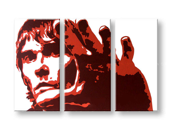 Ročno izdelana slika POP Art Ian Brown 3-delna 