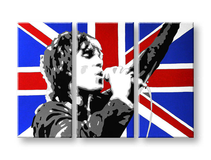 Ročno izdelana slika POP Art Ian Brown 3-delna 