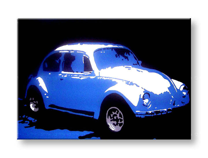 Ročno izdelana slika POP Art Volkswagen Beetle 1-delna