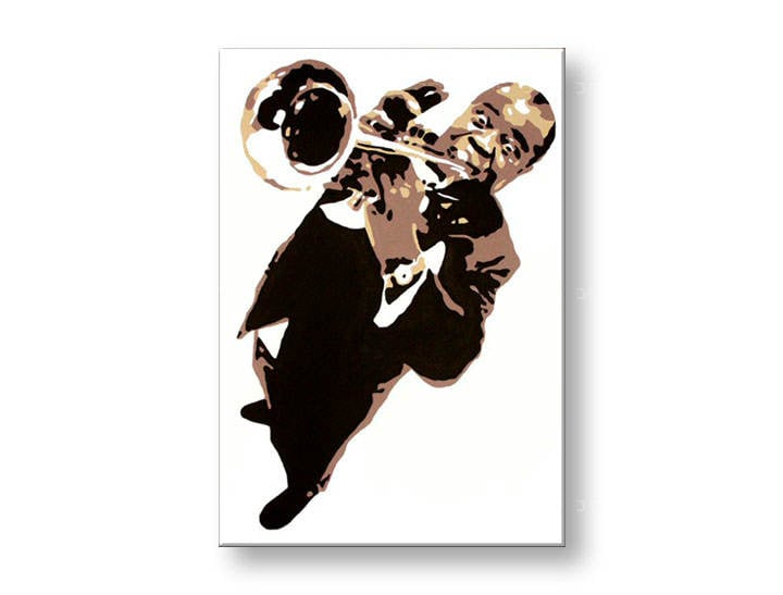 Ročno izdelana slika POP Luis Armstrong 1-delna