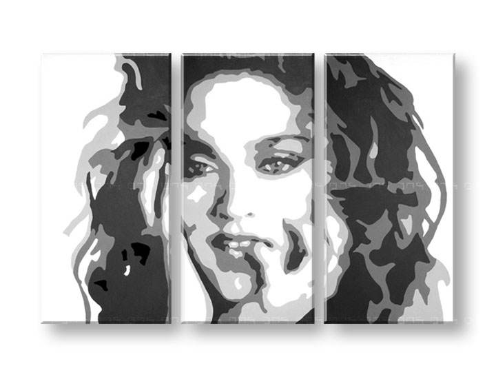 Ročno izdelana slika POP Art MADONNA 3-delna 