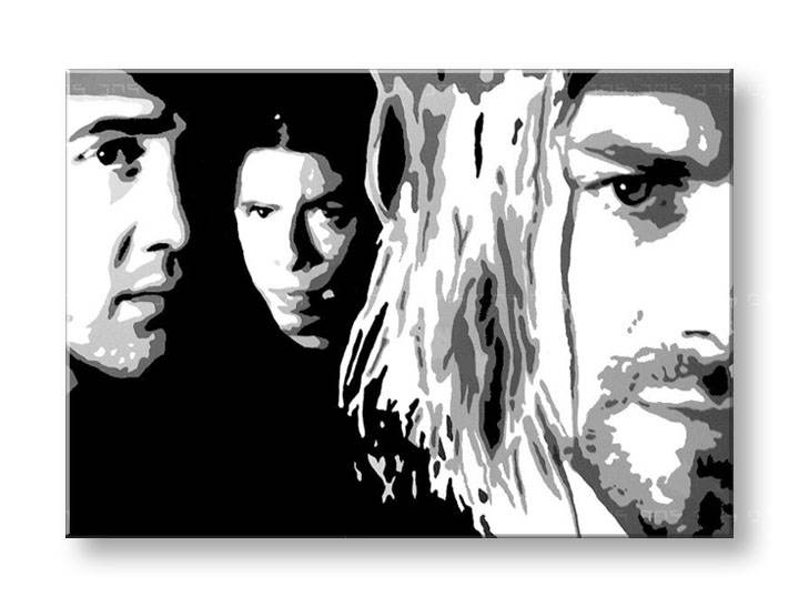 Ročno izdelana slika POP Art Nirvana 1-delna