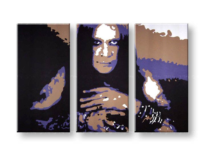 Ročno izdelana slika POP Art Ozzy Osbourne 3-delna 