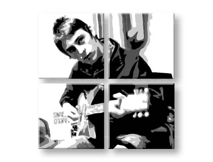 Ročno izdelana slika POP Art Paul Weller 4-delna 