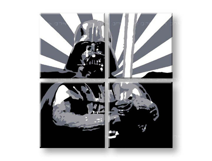 Ročno izdelana slika POP Art STAR WARS 4-delna 