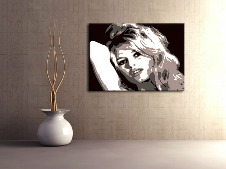 Ročno izdelana slika POP Art Brigitte Bardot 1-delna