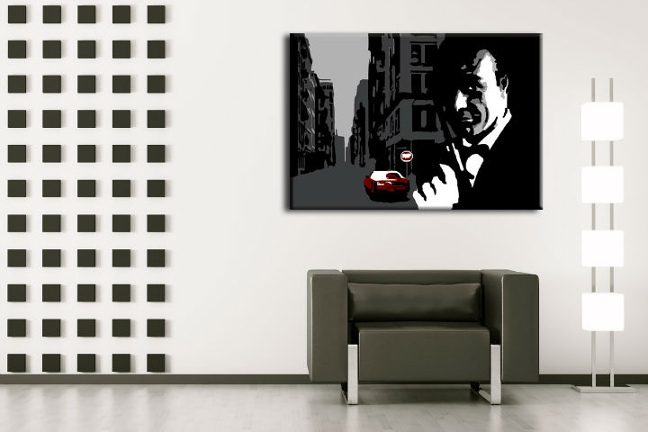 Ročno izdelana slika POP Art James Bond 1-delna