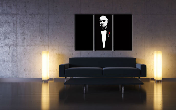 Ročno izdelana slika POP Art Marlon Brando 3-delna 