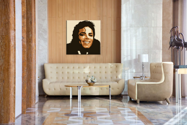 Ročno izdelana slika POP ART Michael Jackson 1-delna 