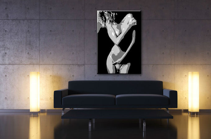 Ročno izdelana slika POP Art Nude Woman 1-delna