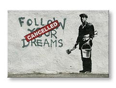 >Na zalogi< Slika na platnu Popust 38 % 1 delna Street ART – Banksy 80x120 cm BA024O1/24h