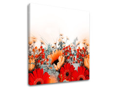 Stenska slika RED FLOWERS 30x30 cm